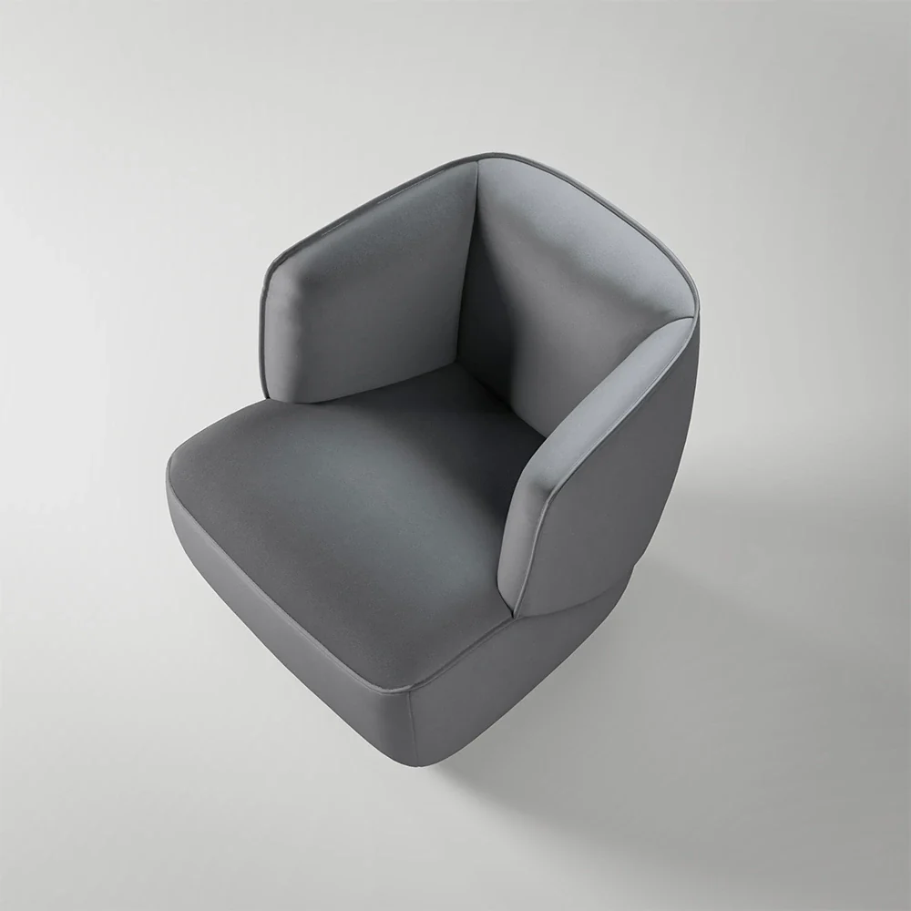 384 Armchair Grey Blue by Rolf Benz - Image 3