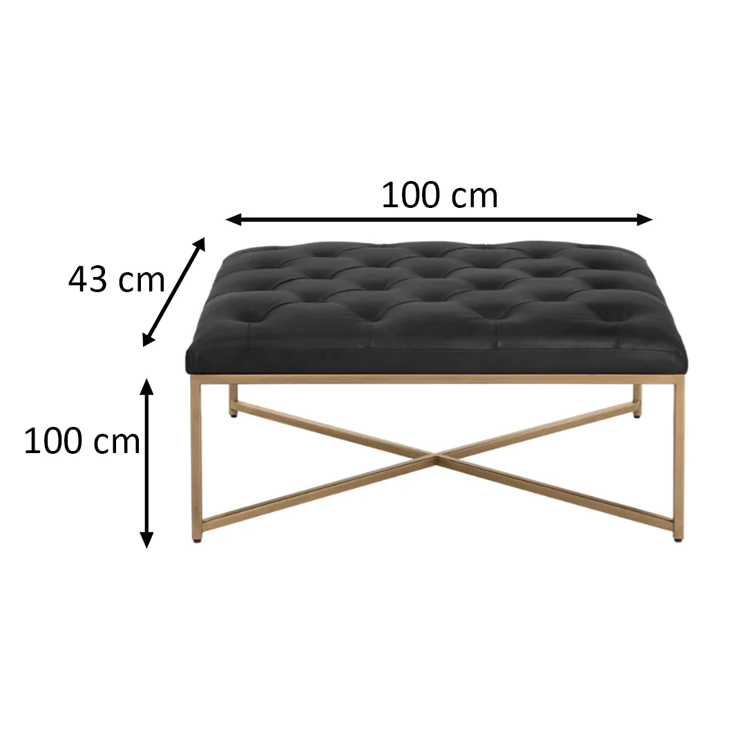 Endall Ottoman Antique Brass by Sunpan - Image 5
