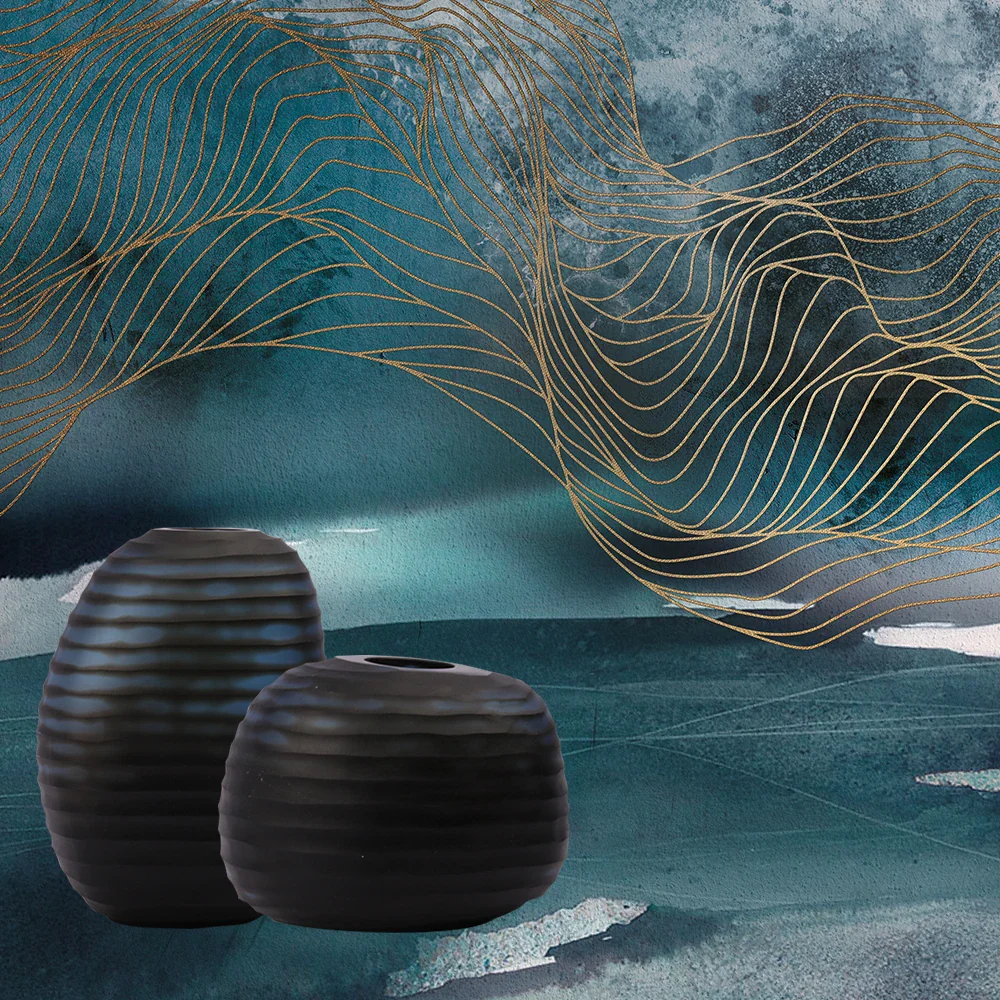 Every Metal Age Vase Ceramic Blue by Adriani e Rossi - Image 3
