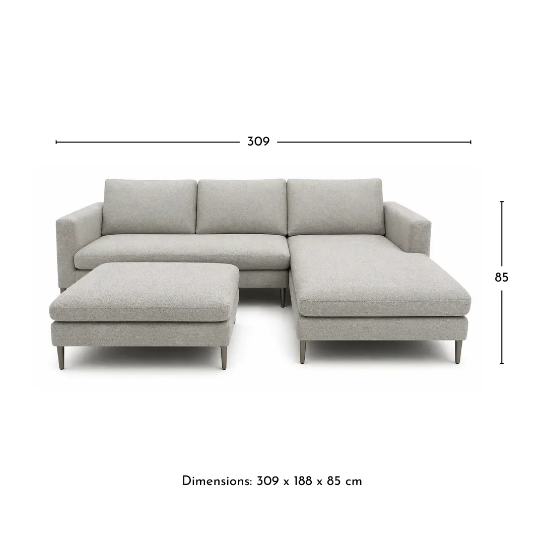 Mioko 2 Seater Sofa with Chaise Lounge by Rolf Benz - Image 6