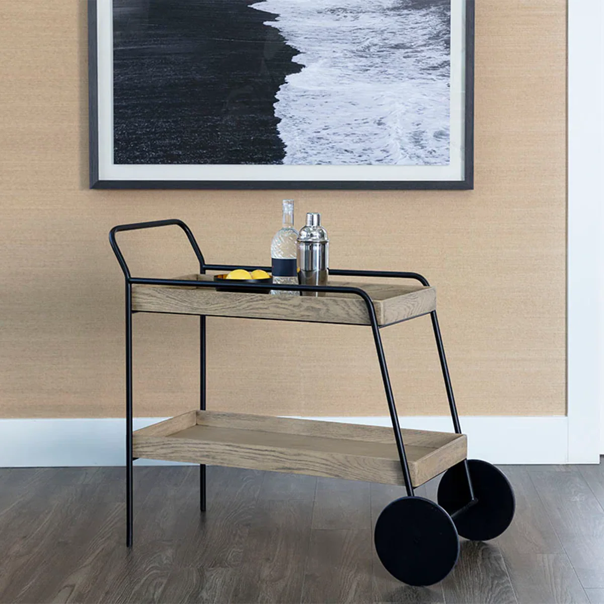Spruce Bar Cart by Sunpan Natural - Image 3