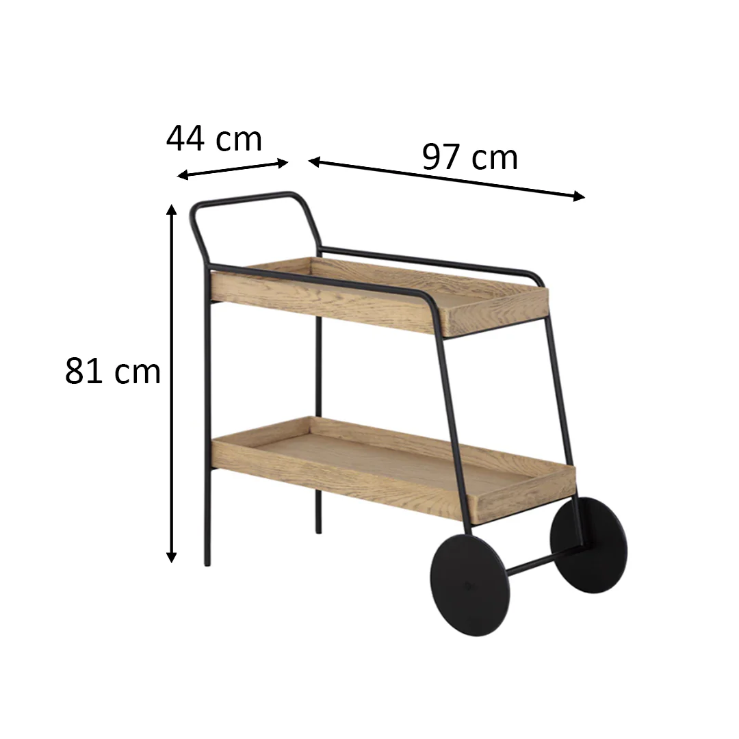Spruce Bar Cart by Sunpan Natural - Image 7