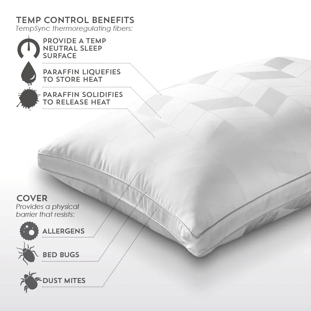 Temp-Sync (Low Loft) Pillow by PureCare - Image 3
