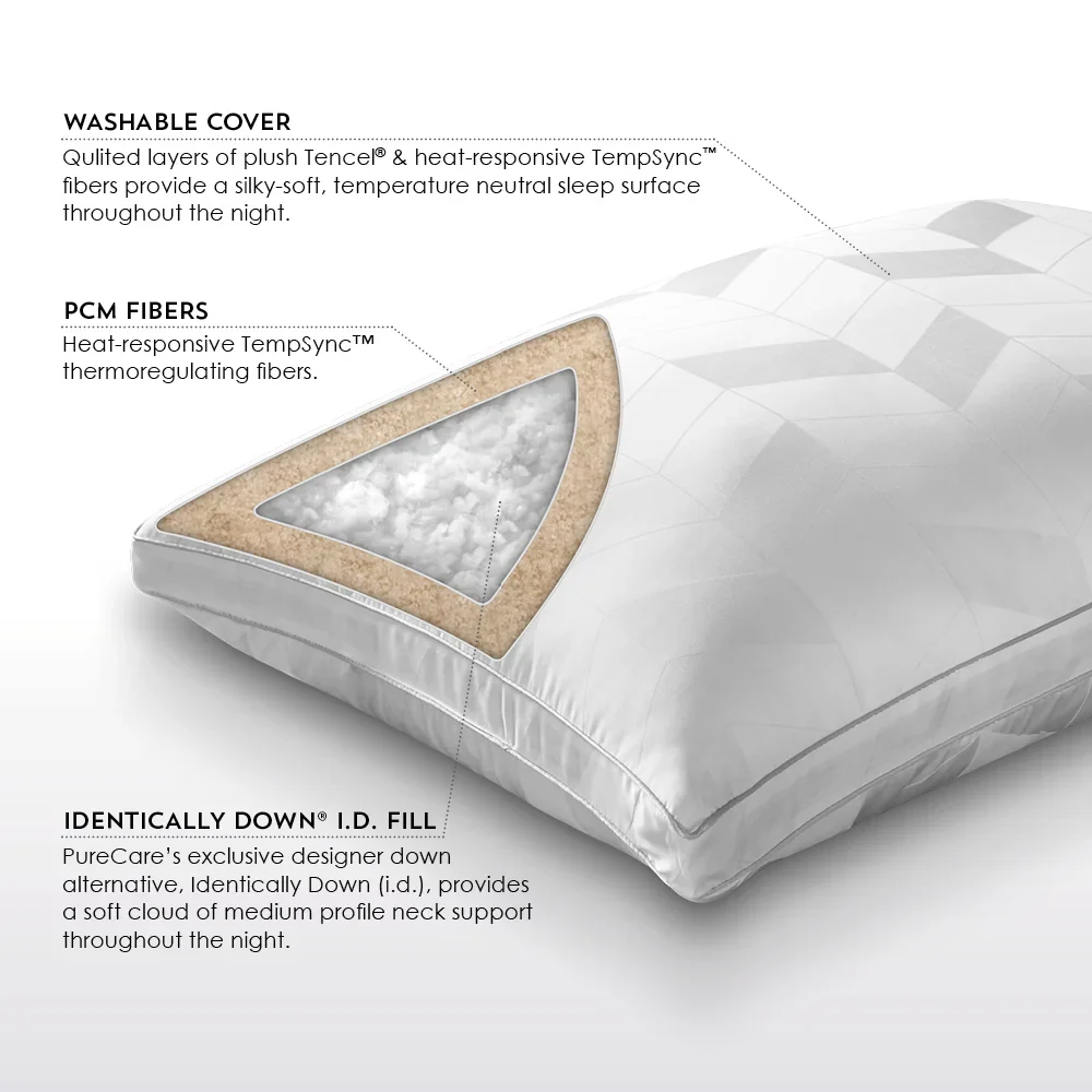 Temp-Sync (Low Loft) Pillow by PureCare - Image 4