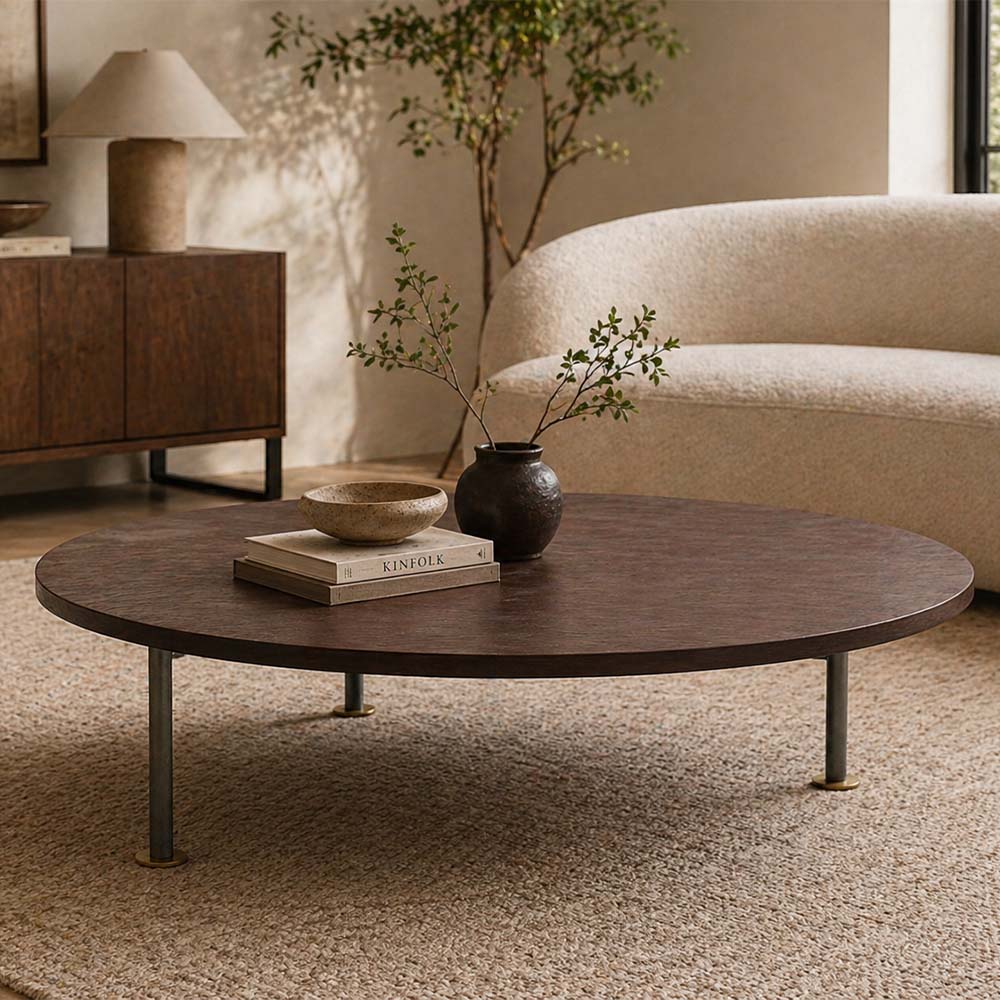 Triangolo Round Low Coffee Table Charcoal by Chateau d'Ax Italia - Image 2